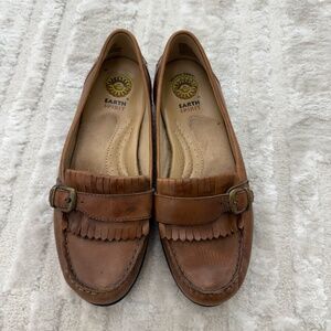 Earth Spirit Brown Gelron 3000 Leather Loafers Size 6